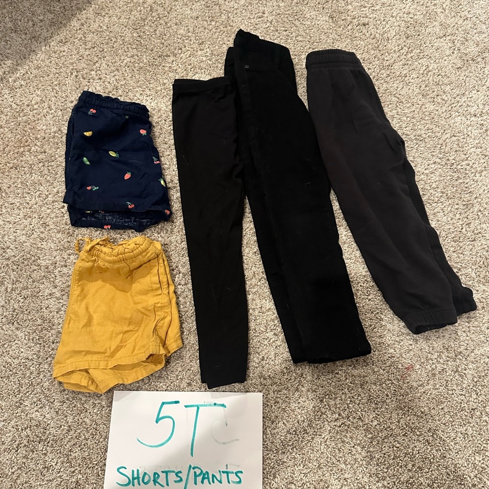Yellow and Black Kids Bottoms Set